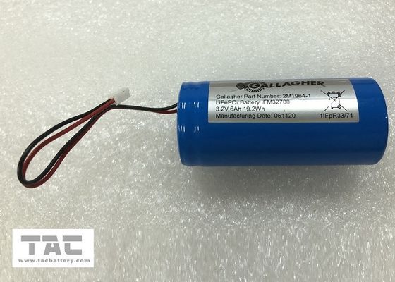अनुकूलित कनेक्टर LiFePO4 बैटरी पैक IFR32700 3.2Volt 6000mah 1S1P सौर एनरे बैक के लिए